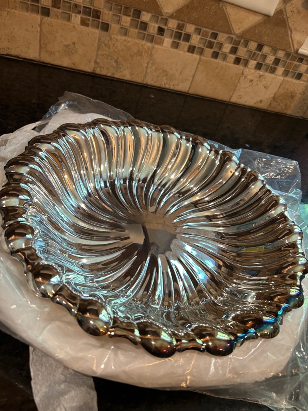 Oneida Silver Plated Fruit Bowl Vintage 1980s
